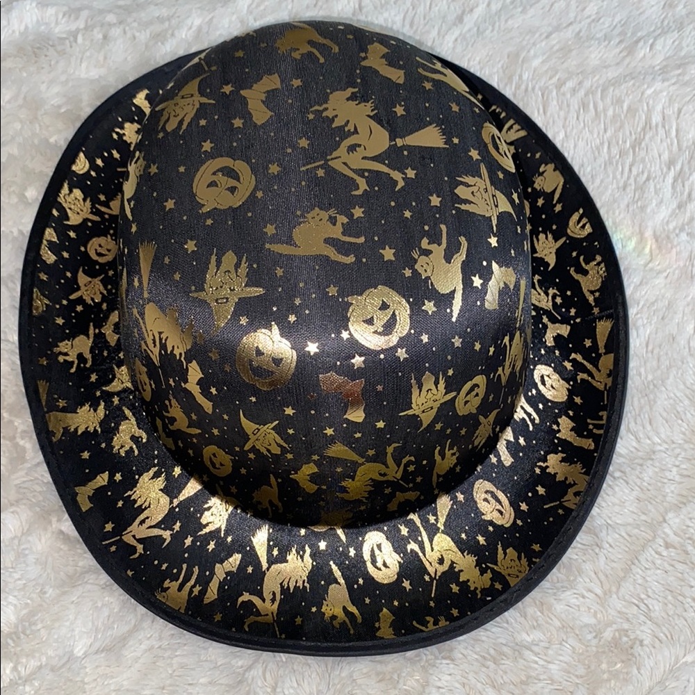 Black and Gold Halloween-Themed Hat